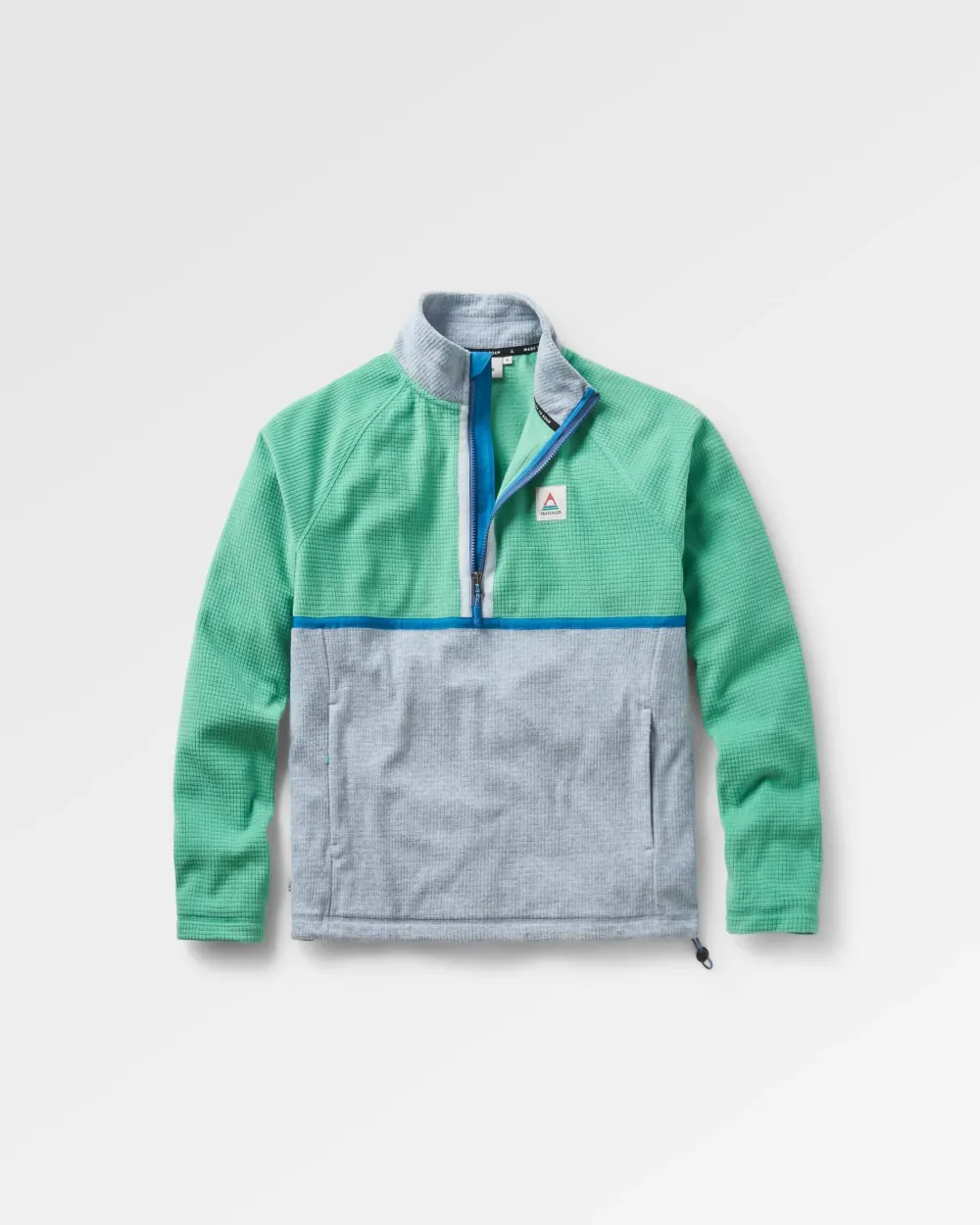 Floris van Bommel Fleece|Fleece>Overlook Recycled Grid Polar Fleece Green Spruce/Grey Marl