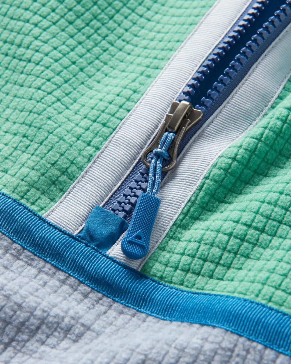 Floris van Bommel Fleece|Fleece>Overlook Recycled Grid Polar Fleece Green Spruce/Grey Marl