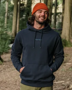 Passenger Hoodies & Sweatshirts|Men's Outlet>Pace Recycled Cotton Hoodie Deep Navy