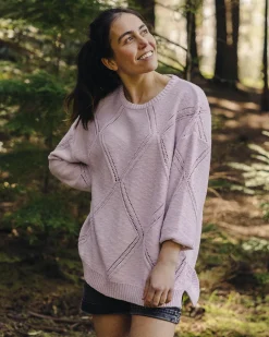Passenger Knitwear|Women's Outlet>Palm Organic Oversized Knitted Jumper Orchid Hush