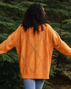 Passenger Knitwear|Women's Outlet>Palm Organic Oversized Knitted Jumper Apricot
