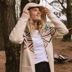 Passenger Knitwear|Best Sellers>Palumbo Hooded Cardigan Off White