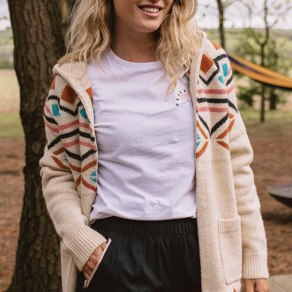 Passenger Knitwear|Best Sellers>Palumbo Hooded Cardigan Off White