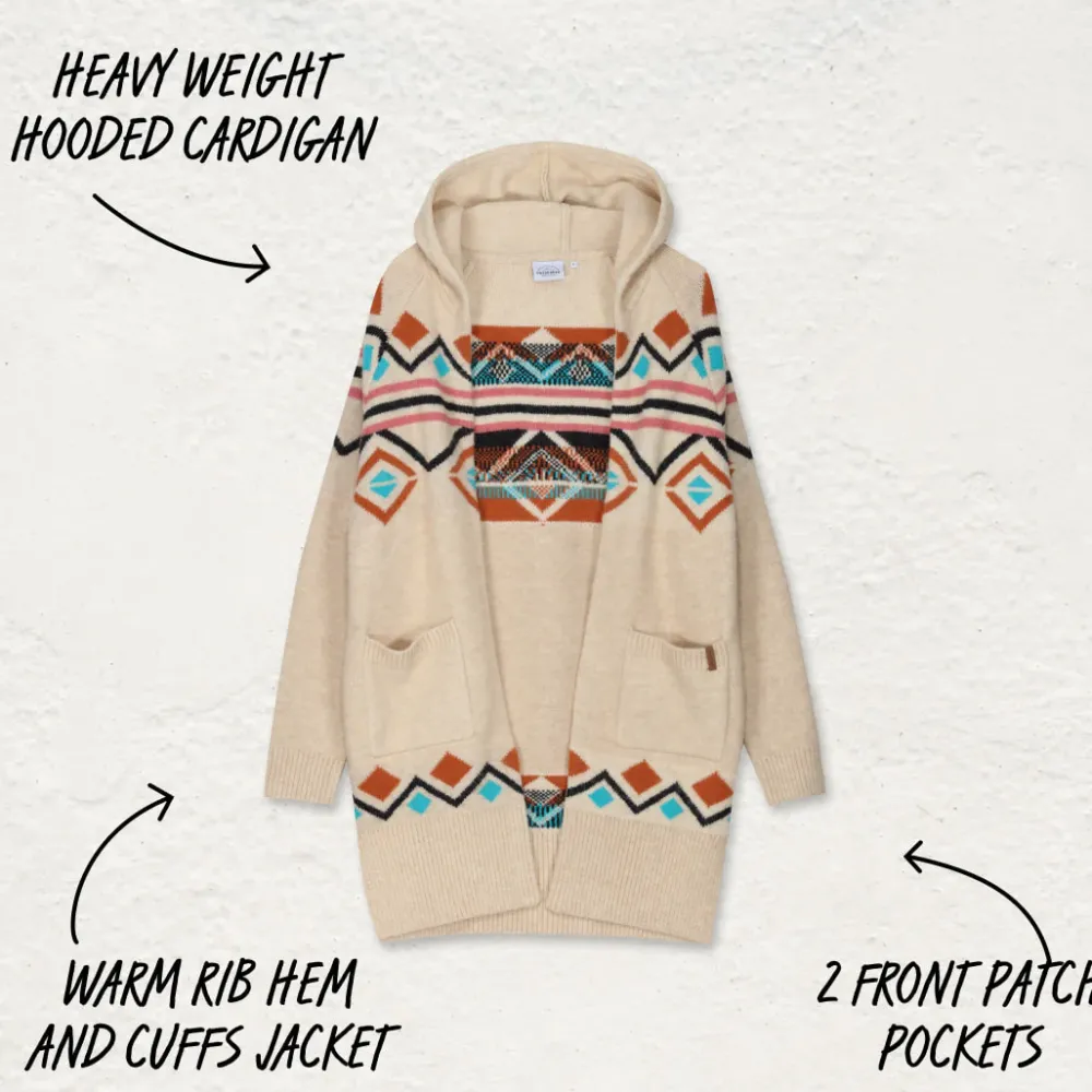 Passenger Knitwear|Best Sellers>Palumbo Hooded Cardigan Off White