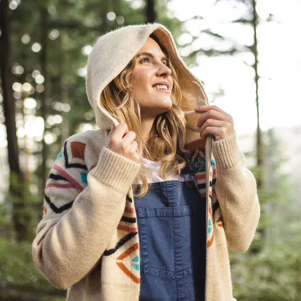 Passenger Knitwear|Best Sellers>Palumbo Hooded Cardigan Off White