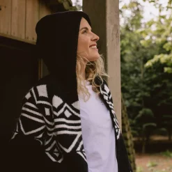 Passenger Knitwear|Best Sellers>Palumbo Hooded Cardigan Turbulence Grey