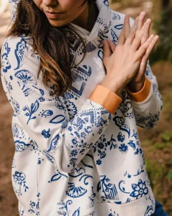 Passenger Hoodies & Sweatshirts|Women's Outlet>Patchwork Recycled Cotton Hoodie Off White