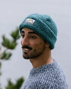 Floris van Bommel Accessories|Beanies>Peak Recycled Sherpa Beanie Mediterranean