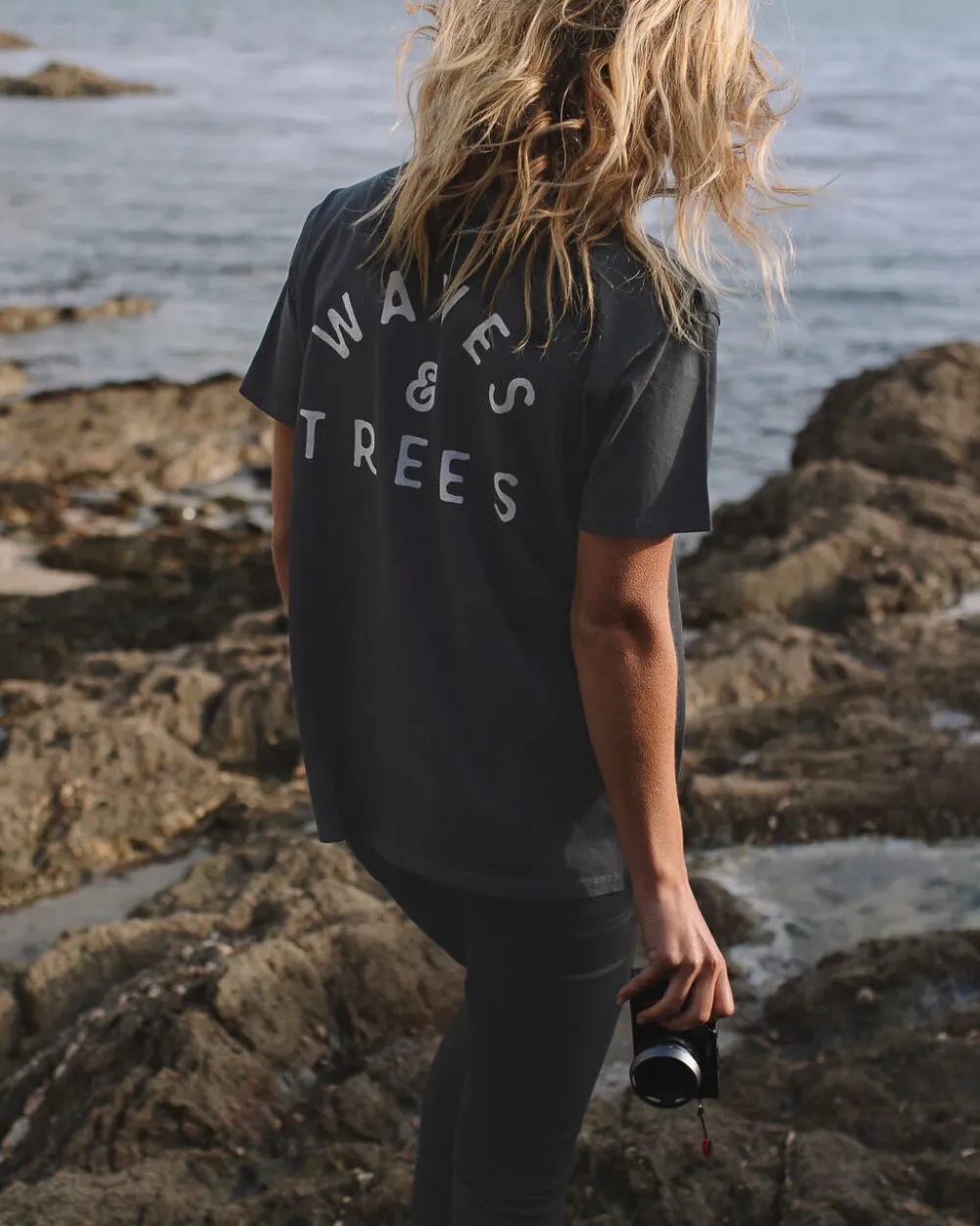 Passenger Tops & T-Shirts>Penida Recycled Cotton T-Shirt Faded Black