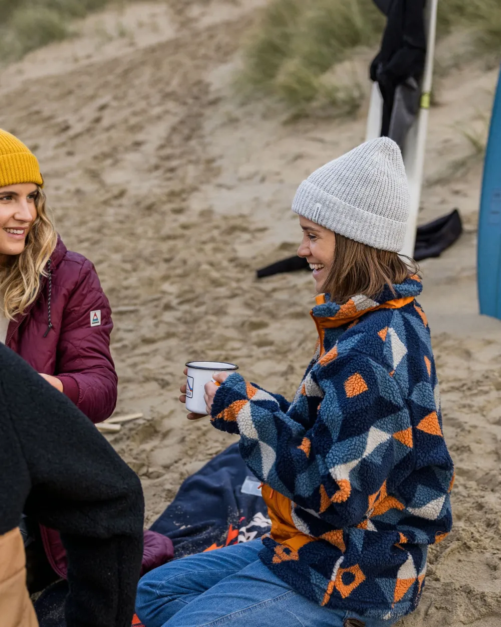 Passenger Fleece|Fleece>Perouse Recycled Deep-Pile Sherpa Fleece Homespun Dark Denim