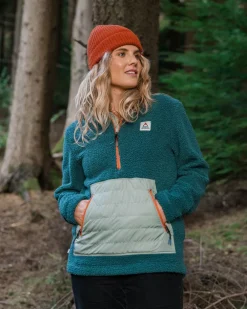 Passenger Fleece|Fleece>Perouse Recycled Polar-Lined Sherpa Fleece Mediterranean