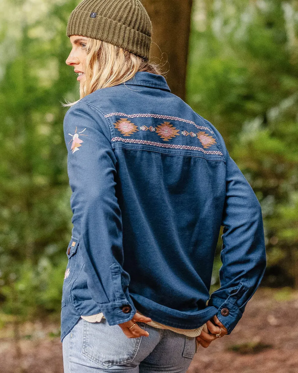 Passenger Women's Outlet|Women's>Pine Organic Cotton Jacket Dark Denim