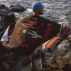 Floris van Bommel Towels>Portland Beach Recycled Towel Faded Black