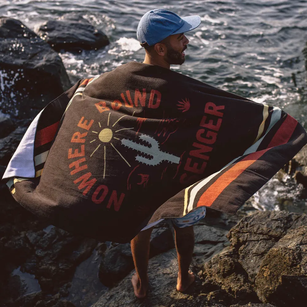 Floris van Bommel Towels>Portland Beach Recycled Towel Faded Black