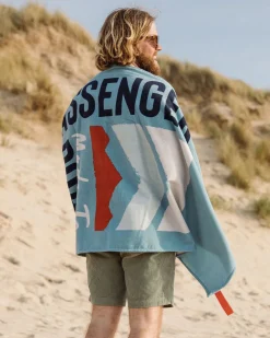 Passenger Accessories|Changing Robes & Ponchos>Portland Beach Recycled Towel Provincial Blue