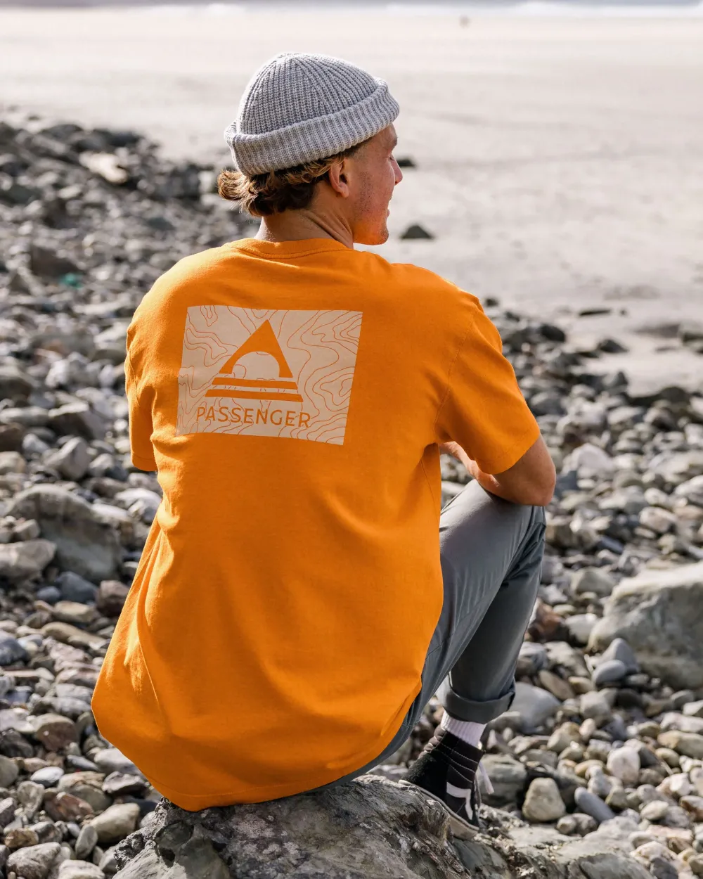 Passenger T-Shirts & Tank Tops|Men's Outlet>Purpose Recycled Relaxed Fit T-Shirt Sunrise Orange