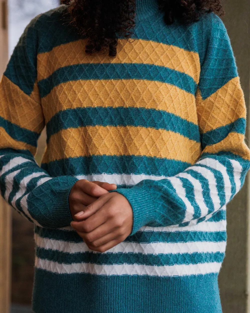 Passenger Knitwear|Women's Outlet>Ramble Recycled Knitted Jumper Mediterranean