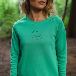 Passenger Hoodies & Sweatshirts|Best Sellers>Remote Recycled Cotton Sweatshirt Green Spruce