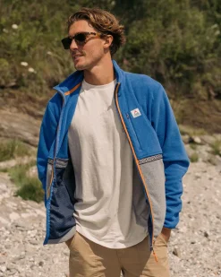Passenger Fleece|Fleece>Ridge Full Zip Recycled Polar Fleece True Blue/Grey Marl