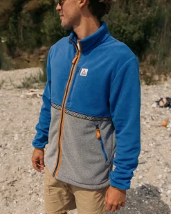 Passenger Fleece|Fleece>Ridge Full Zip Recycled Polar Fleece True Blue/Grey Marl