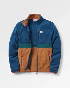 Floris van Bommel Fleece|Fleece>Ridge Full Zip Recycled Polar Fleece Dark Denim/Toffee