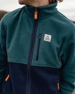 Passenger Best Sellers|Fleece>Ridge Full Zip Recycled Polar Fleece Mediterranean/Deep Navy