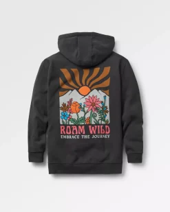 Passenger Hoodies & Sweatshirts>Roam Wild Recycled Cotton Hoodie Black