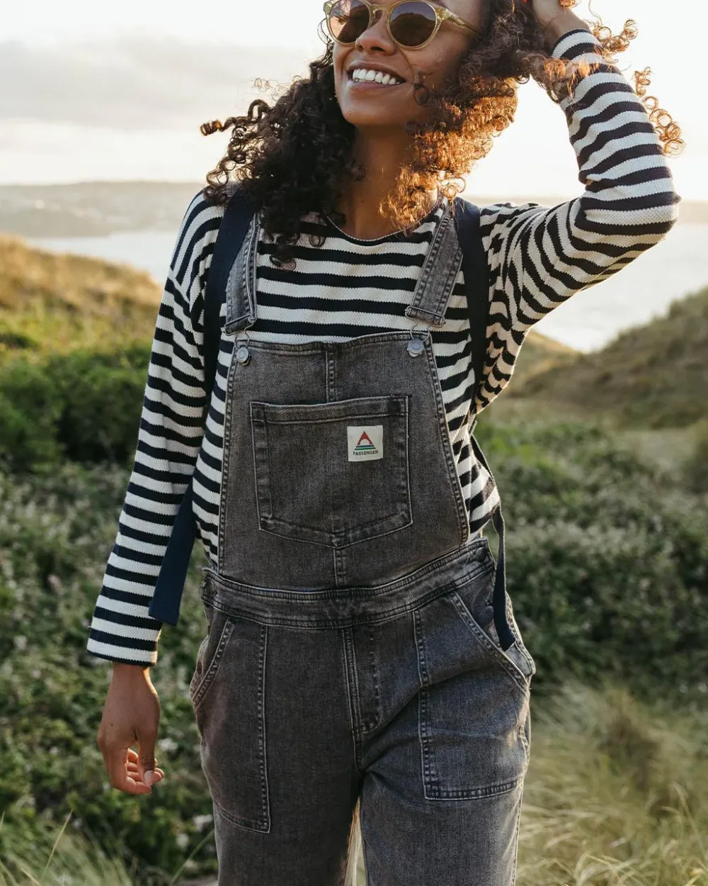Passenger Dungarees & Pants|Women's Outlet>Roamist Organic Cotton Dungarees Washed Black Denim