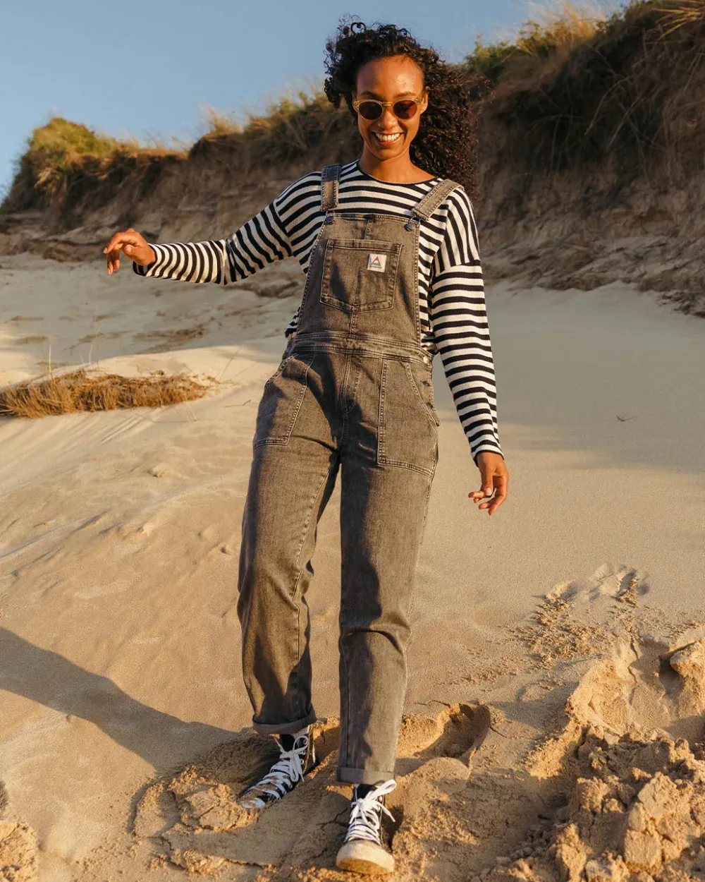 Passenger Dungarees & Pants|Women's Outlet>Roamist Organic Cotton Dungarees Washed Black Denim