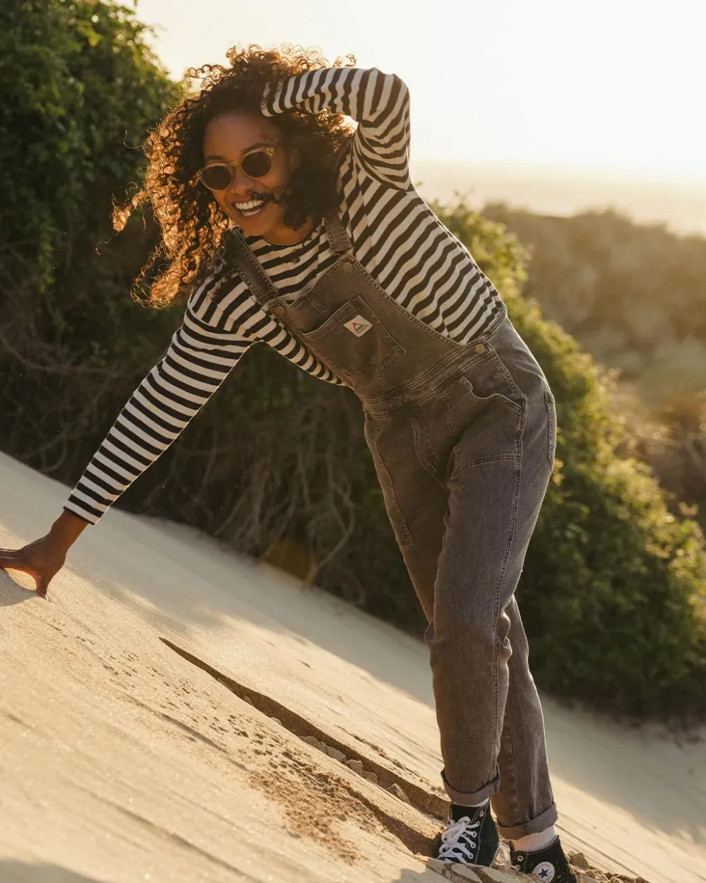 Passenger Dungarees & Pants|Women's Outlet>Roamist Organic Cotton Dungarees Washed Black Denim