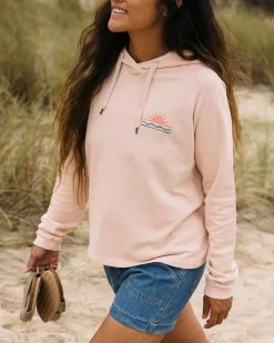 Passenger Hoodies & Sweatshirts|Women's Outlet>Rolling Slow Recycled Cotton Hoodie Peachy Pink