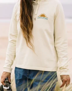 Passenger Hoodies & Sweatshirts|Women's Outlet>Rolling Slow Recycled Cotton Hoodie Pale Yellow