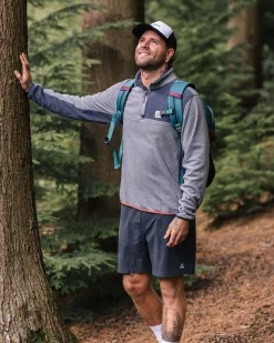 Passenger Fleece|Fleece>Root Recycled Polar 1/4 Zip Fleece Grey Marl