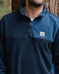 Passenger Fleece|Fleece>Root Recycled Polar 1/4 Zip Fleece Deep Navy
