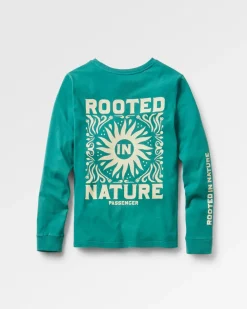 Passenger Tops & T-Shirts>Rooted In Nature LS T-Shirt Blue Sea