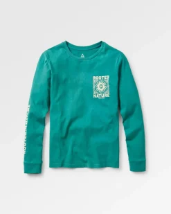 Passenger Tops & T-Shirts>Rooted In Nature LS T-Shirt Blue Sea