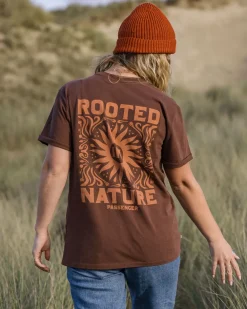 Passenger Tops & T-Shirts|Women's Outlet>Rooted In Nature Recycled Cotton T-Shirt Chestnut