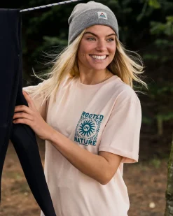 Passenger Tops & T-Shirts>Rooted In Nature Recycled Cotton T-Shirt Peach Whip