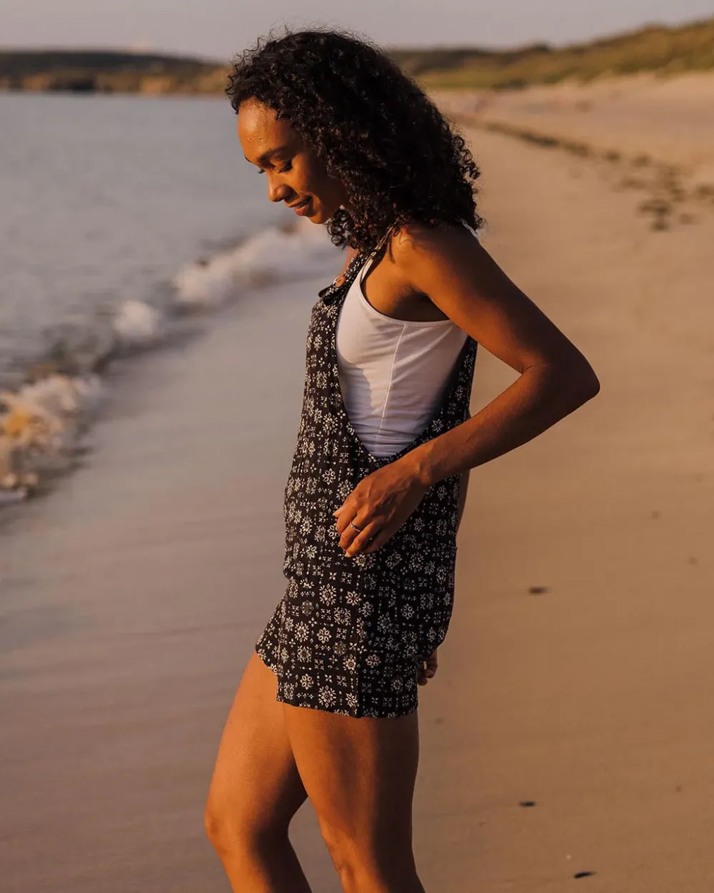 Passenger Shorts|Jumpsuits & Playsuits>Safron Playsuit Simple Tile Faded Black