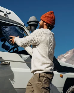 Passenger Knitwear|Best Sellers>Sandbar Cable Knitted Jumper Off White