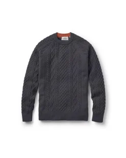Passenger Knitwear|Best Sellers>Sandbar Cable Knitted Jumper Charcoal