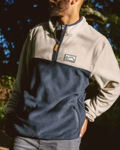 Floris van Bommel Fleece|Fleece>Set Off Recycled Polar 1/4 Zip Fleece Oatmeal