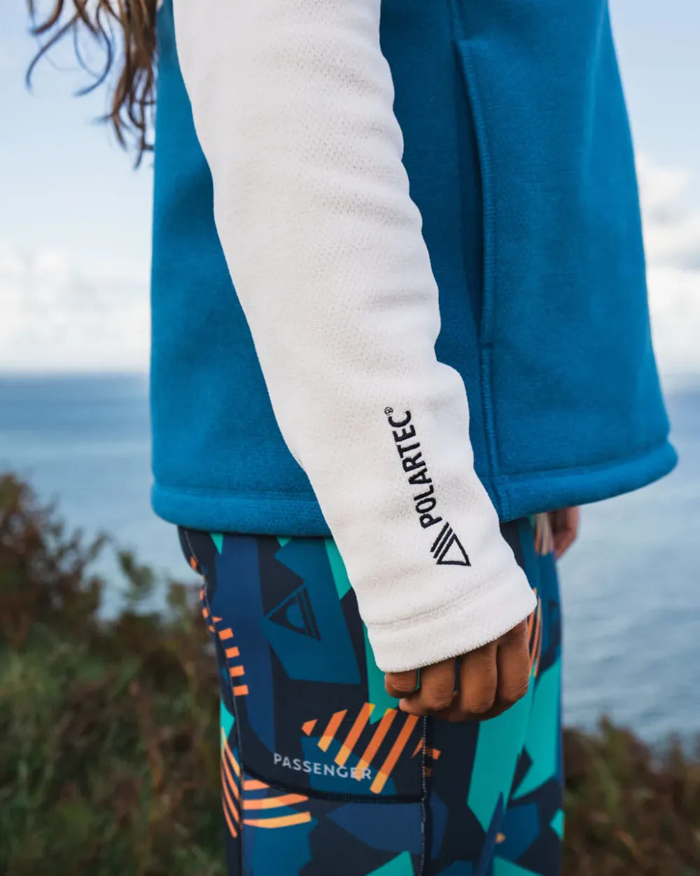 Passenger Fleece|Fleece>Snowdrop Pullover Recycled Polartec® Fleece Corsair/ Vintage White