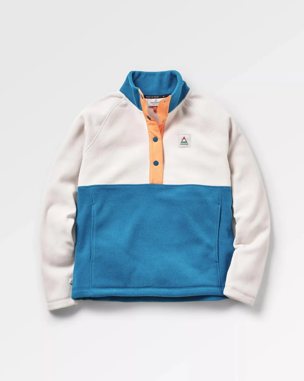 Passenger Fleece|Fleece>Snowdrop Pullover Recycled Polartec® Fleece Corsair/ Vintage White