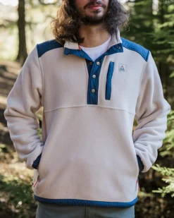 Passenger Fleece|Fleece>Solace Recycled Sherpa-Lined Polar Fleece Vintage White