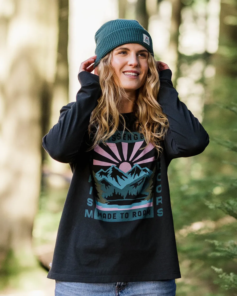 Passenger Tops & T-Shirts>Solitude Recycled Cotton Oversized LS T-Shirt Black