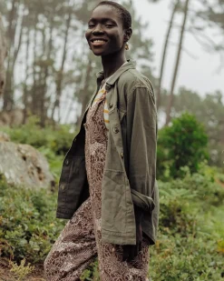 Passenger Shirts|Women's Outlet>Stardust Organic Cotton Ls Shirt Dusty Olive