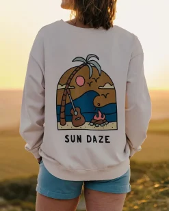 Passenger Hoodies & Sweatshirts|Women's Outlet>Sundaze Recycled Cotton Sweatshirt Birch