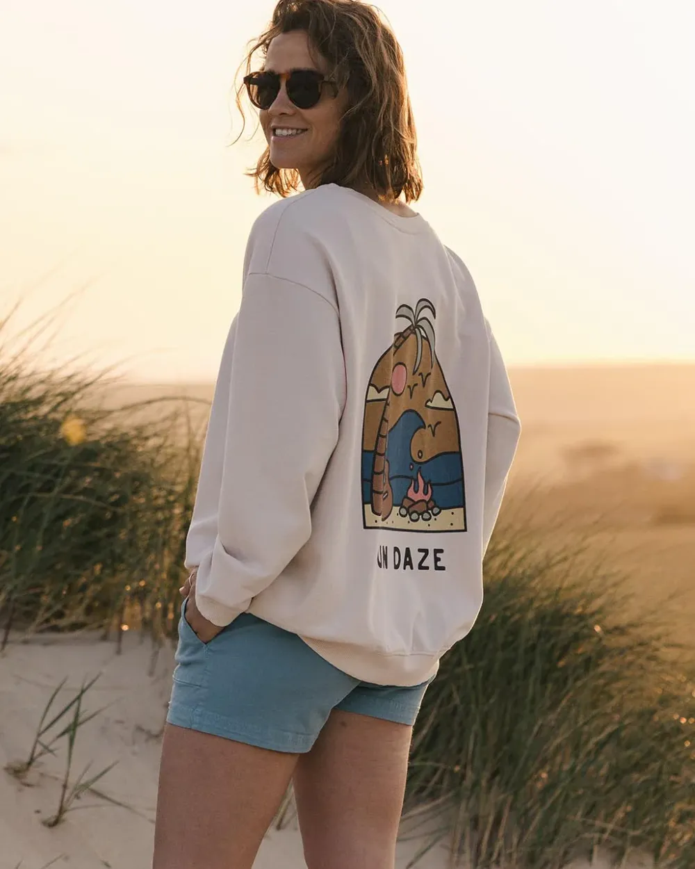 Passenger Hoodies & Sweatshirts|Women's Outlet>Sundaze Recycled Cotton Sweatshirt Birch