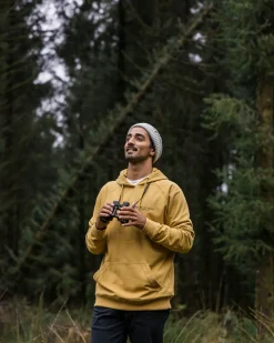 Passenger Hoodies & Sweatshirts|Men's Outlet>Sundown Recycled Cotton Hoodie Mustard Gold